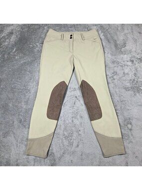 RJ Classics Breeches Womens 28 Beige Gulf Front Zip Horse Riding Equestrian Pant